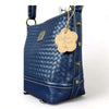 Cotton Road Sling Bag - Navy PU Leather with Weave Effect - Something From Home - South African Shop