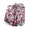Light pink Cotton Road Travel Bag with purple rose print and adjustable strap