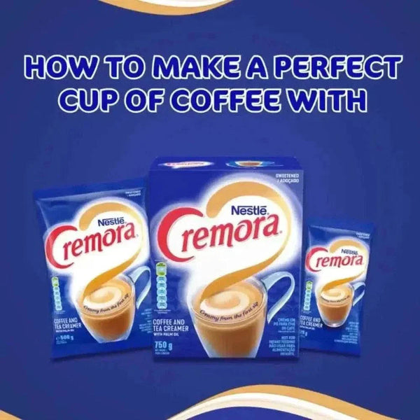 Cremora Coffee Creamer 750g in 2x375g packets, creamy and low-fat coffee additive