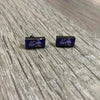Earrings - Dairy Milk chocolate design, 10mm length, sold in pairs