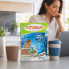 Futurelife High Protein Chocolate 500g with shake in a modern workday kitchen