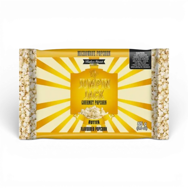 Jumpin Jack Gourmet Popcorn Butter Seeds pack of 3 microwave popcorn bags with rich buttery flavor ideal for movie nights and parties