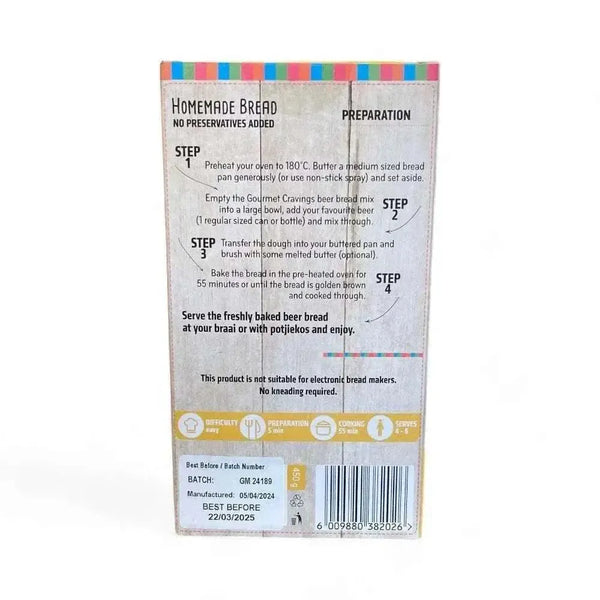 Gourmet Pre-Mix beer bread cheese and onion flavor 450g box