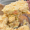 Silverleaf Guava Halves in Syrup dessert with crumb topping, showcasing sweet and juicy texture.