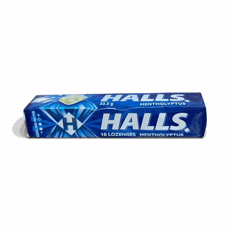 Halls Mentholyptus 33.5g pack of 10 menthol eucalyptus lozenges for throat relief and fresh breath