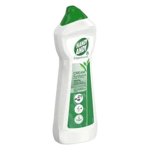 Handy Andy Cream eucalyptus cleaner bottle 750ml for tough dirt and grease removal with eco-friendly recycled plastic packaging