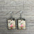 Hanging Earrings - Postage Stamp with Bird In A Cage - Something From Home - South African Shop