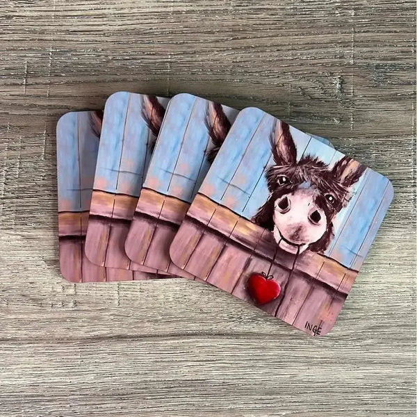 Coasters - Donkeys (Set of 4) - Something From Home - South African Shop