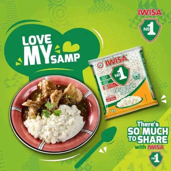 Iwisa Samp 2.5kg package for traditional South African cooking