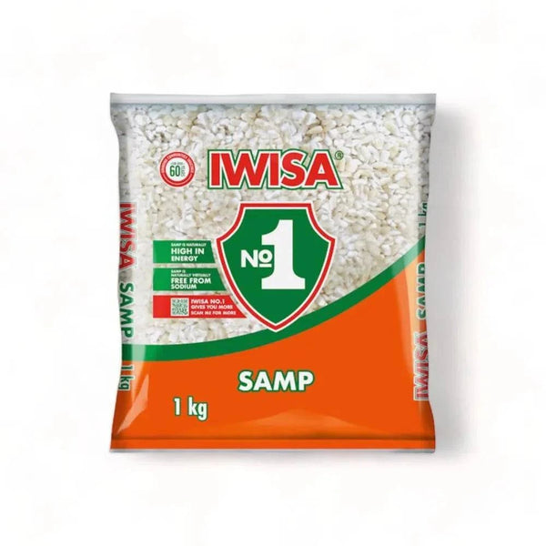 Iwisa Samp 1kg quick cook parboiled pre-soaked for authentic taste and convenience