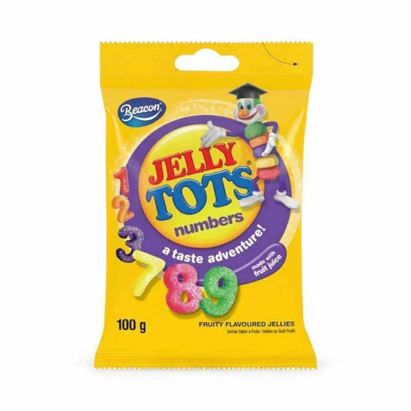Beacon Jelly Tots - Lick & Learn Numbers 100g, fruity jellies in number shapes.