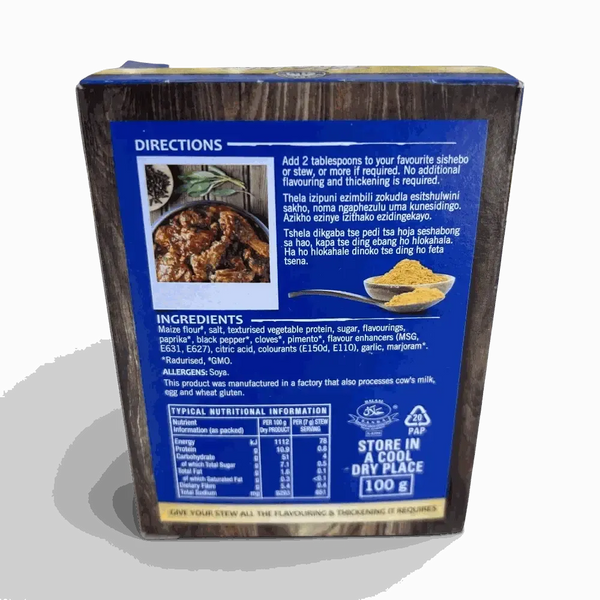Jikelele Sishebo Mix Chicken Spice 100g pack with Robertsons seasoning for stews and sishebo