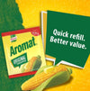 Knorr Aromat Original Seasoning 75g refill pouch with corn and quick refill text on yellow background