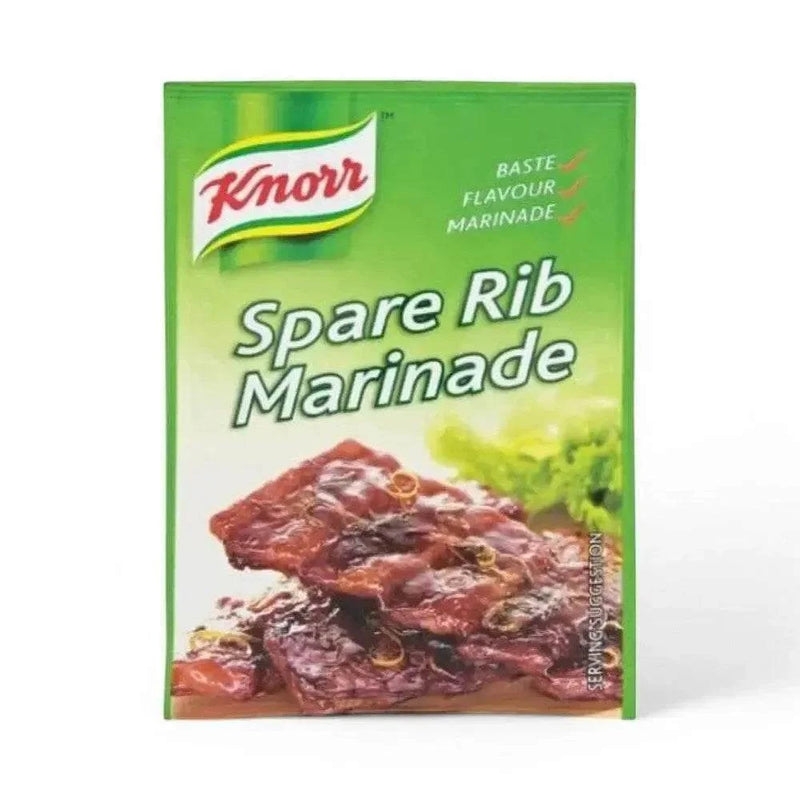 Knorr Spare Rib Marinade 43g package with flavorful seasoning mix for meats.