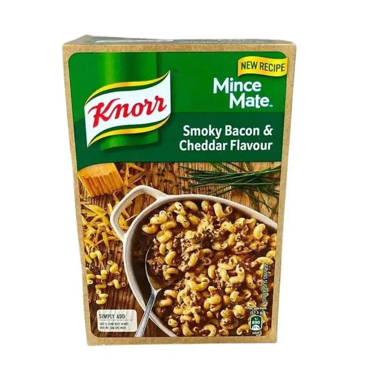 Knorr Mince Mate Smokey Bacon and Cheddar 250g pack for quick cheesy pasta dinner