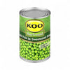 Koo Surfmaid Petit Pois 400g can of small, tender peas in sweetened brine, choice grade quality