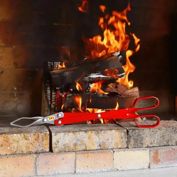 LK Braai Tongs aluminium 500mm with powder-coated handles and durable rivets