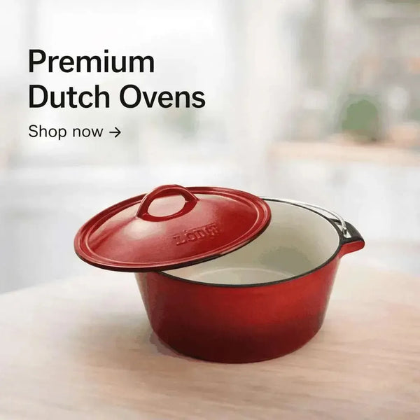 LK Flat Potjie Bake Pot 5L - RED Enamel(#12) * Facebook Ad