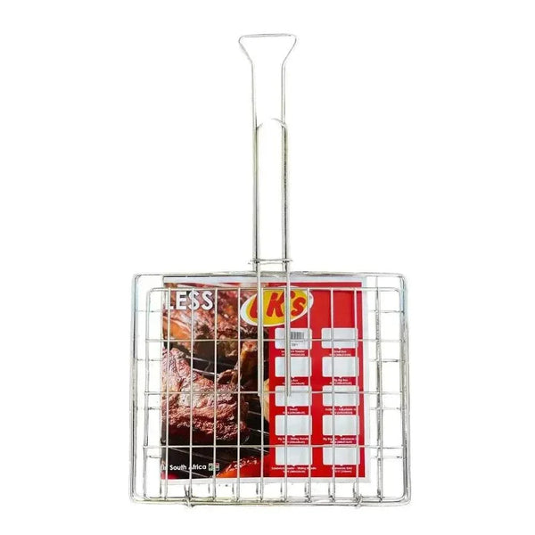 LK's Stainless Steel Grid 4 slice toaster chrome plated mild steel for grilling Braai Broodjies