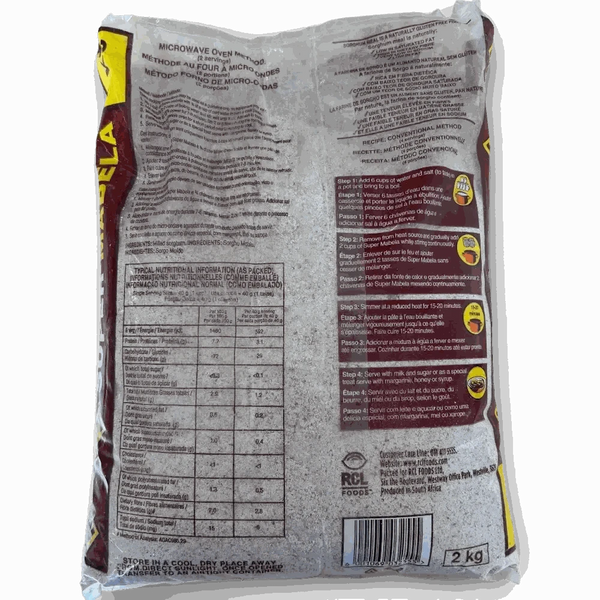 Monati Super Mabela Pure Grain Sorgham 2kg pack for nutritious breakfast