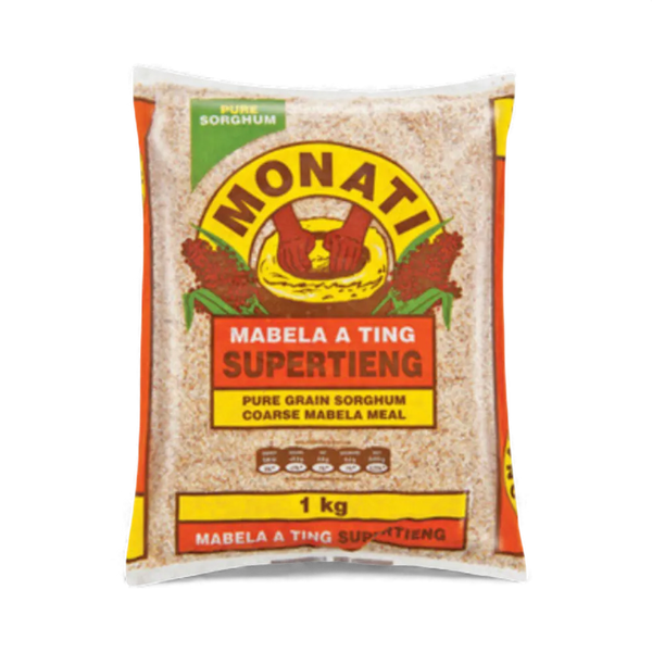 Monati Super Mabela 1kg coarse pure grain sorghum meal for traditional South African porridge and ting
