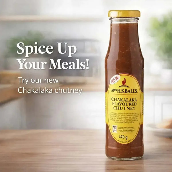 Mrs Balls Chakalaka Chutney 470g - Spicy South African Flavor Facebook Ad
