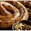 Cooked sausages made with 32-35mm natural hog casings