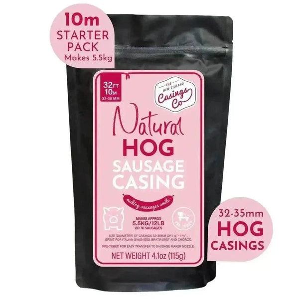 Natural hog casings 32-35mm, 10m starter pack
