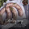 Natural hog casings for making Boerewors NZ, ideal for plump sausages, ensuring flavor infusion and juicy texture.