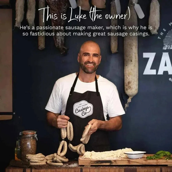 Natural hog casings 32-35mm for making big, plump sausages with superior flavor and juiciness