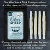 Four pre-tubed 10m natural sheep casing lengths for snack sticks