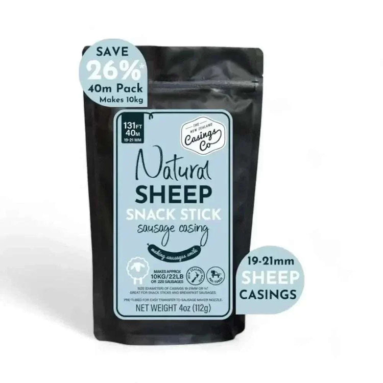 Natural sheep snack-stick casings 19-21mm, 40m pack