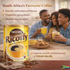 Nescafé Ricoffy 750g tin of soluble chicory and coffee granules for a smooth, rich South African coffee blend