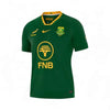 2025 Nike Springboks Home Stadium jersey in green and gold with embroidered Springbok and SA Rugby crests, Nike swoosh, and FNB logo, size 3XL
