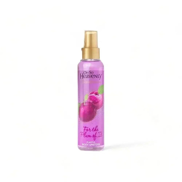 Oh So Heavenly Scentsations Body Spritzer For The Plum of It 200ml bottle with berry and plum fragrance