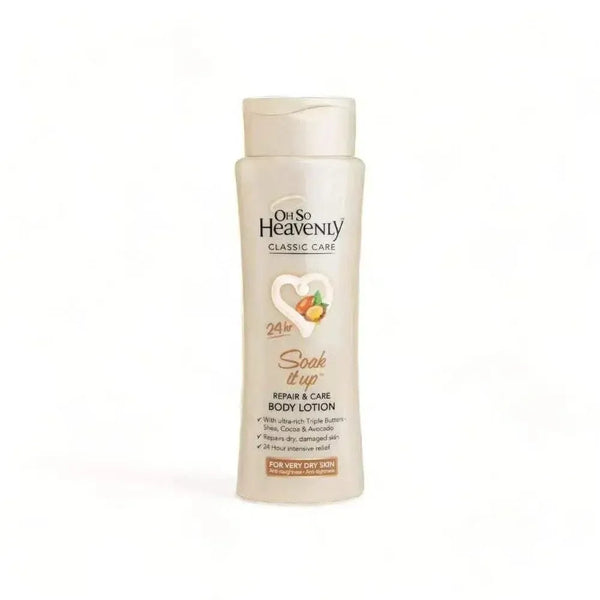 Oh So Heavenly Classic Care Soak It Up Body Lotion 375ml with Shea, Cocoa, and Avocado Butters for intense hydration and soft skin