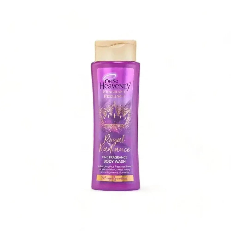 Oh So Heavenly Royal Radiance body wash with jasmine, amber, and honey fragrance, 375ml, vegan and cruelty-free from South Africa