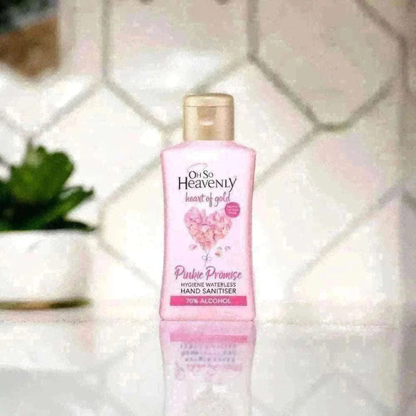 Gold Hygiene Waterless Hand Sanitiser - Pinkie Promise (90ml) with 99.9% germ elimination.