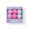 Oh So Heavenly Mermazing Bath Bombs set with green apple, strawberry, and milk & honey scents, vegan and cruelty-free