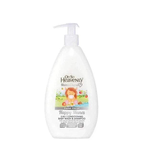 Mum & Cherub Farm Fresh Happy Manes - 2-In-1 Conditioning Baby Wash And Shampoo (500ml) - Something From Home - South African Shop