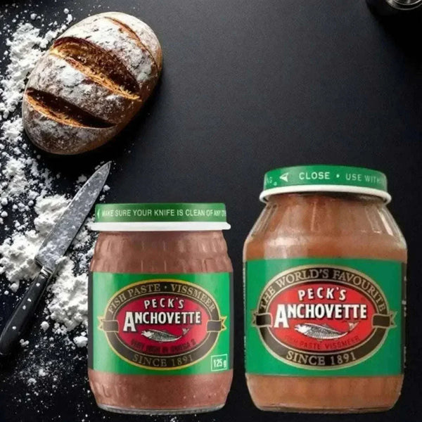 Six jars of Peck's Anchovette Fish Paste 225g