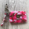 Pink John Deere Camo keyring 65mm x 45mm