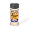 Popcorn Delights White Cheddar Popcorn Seasoning 100ml bottle with black cap and purple label.