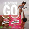 Bokomo ProNutro Strawberry 500g cereal box in lifestyle setting with "Feed Your Go" text.