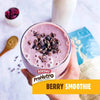 Bokomo ProNutro Strawberry Berry Smoothie with Cacao Nibs.