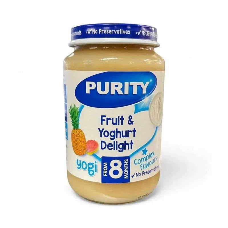 Purity Puree Jar Fruit & Yoghurt Delight 200ml with pineapple and guava, no preservatives, for babies 8 months and older