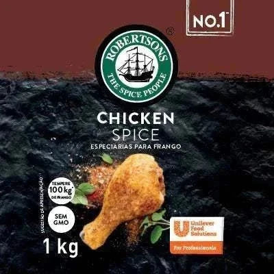 Robertsons Refill Chicken Spice 1kg packaging with a focus on authentic South African seasoning.
