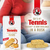 Bakers Tennis Classic Coconut Rusks 450g - classic coconut-flavored rusks perfect for hot beverages and sharing.