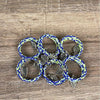 Serviette Rings - Blue, green and white small beads - 6 pack - "Made with Love" - Something From Home - South African Shop