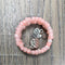 Serviette Rings - Pink Large Beads - 6 pack - "Made with Love" - Something From Home - South African Shop